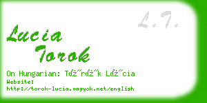 lucia torok business card